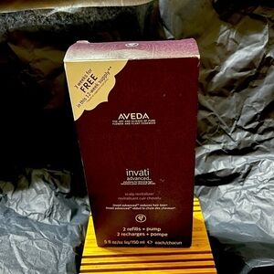 Aveda Invati advanced scalp revitalizer two 150 refills & pump.